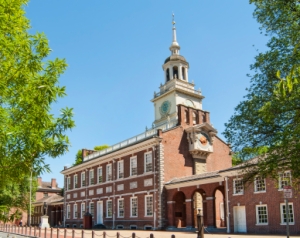 Independence Hall: The U.S. Declaration of Independence was approved here on July 4, 1776
